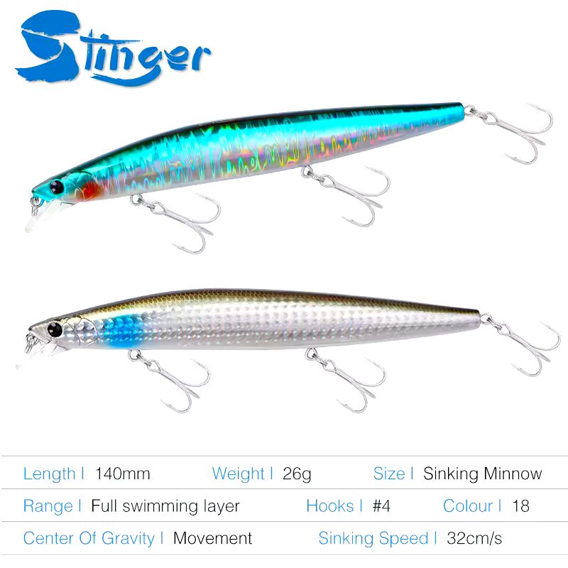 TSURINOYA-STINGER 140S FISHING LURE 26G