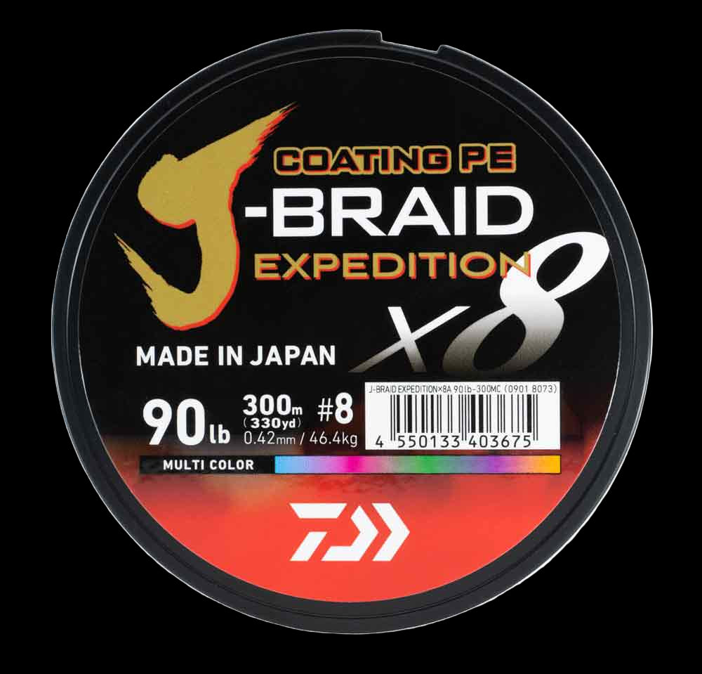 Daiwa J-Braid X8 Expedition multi color 300M