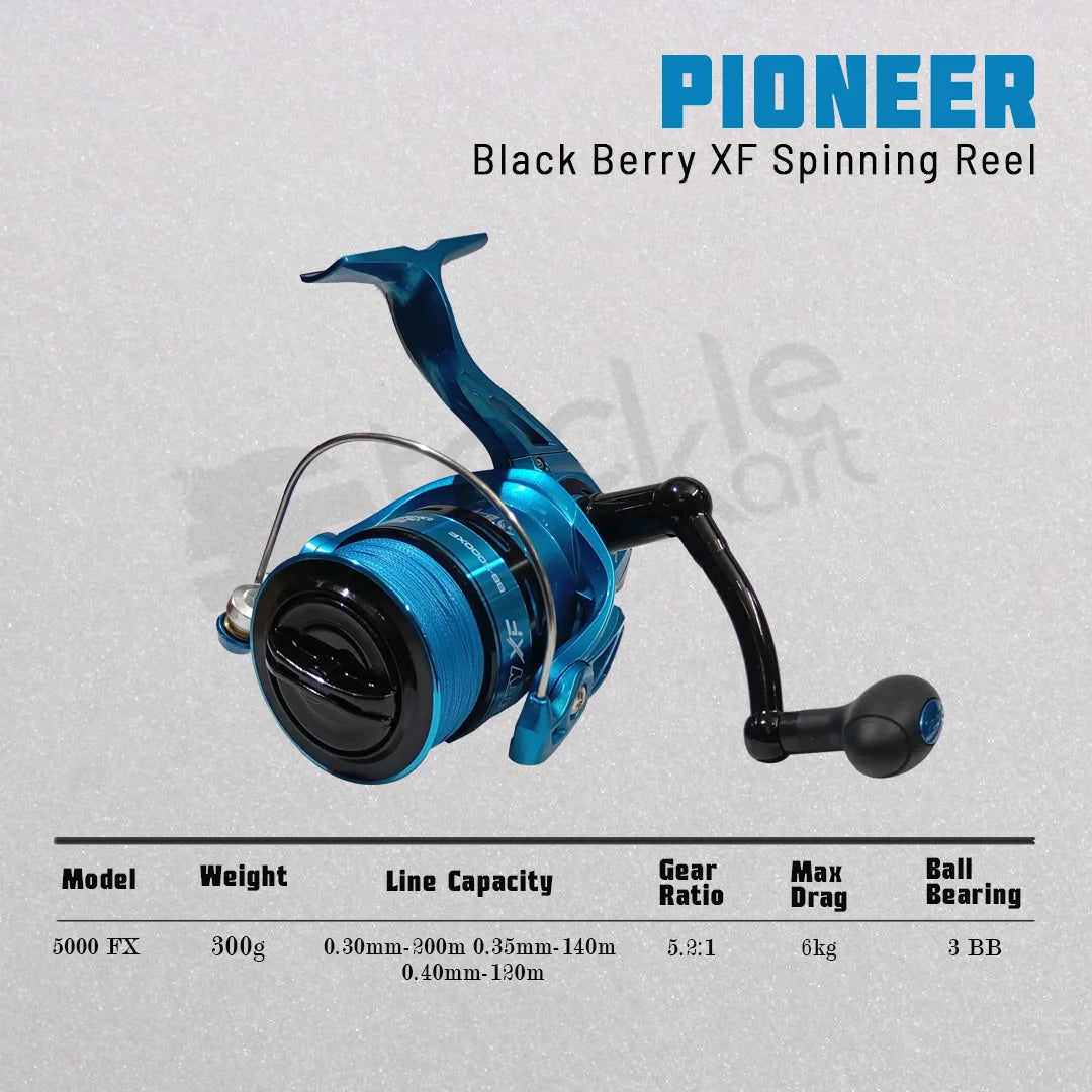 Pioneer black berry Spinning Reels(with line)